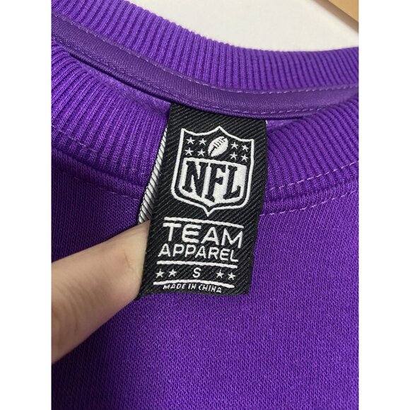 Minnesota Vikings NFL Team Apparel Crewneck Sweatshirt Small Purple & Yellow - Picture 4 of 12